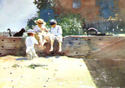Winslow Homer Boys Kitten china oil painting image
